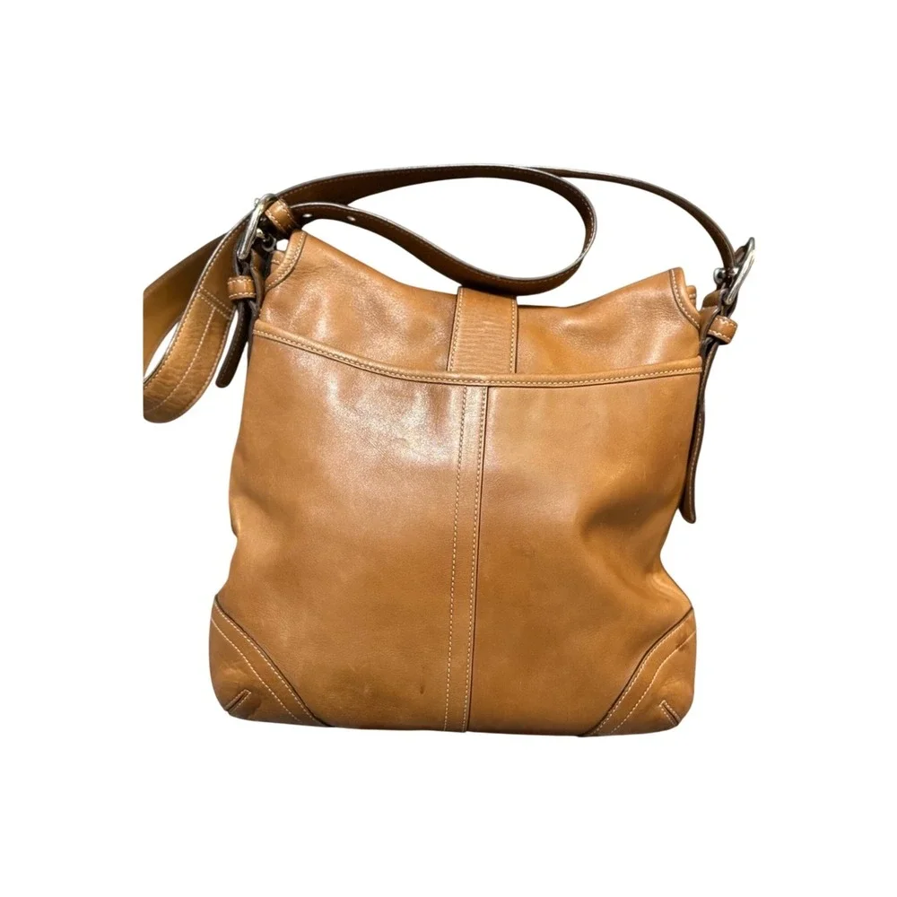 Coach Vintage Y2K Soho Glovetanned Flap Buckle Shoulder Bag Tan 9480 2003 - Picture 6 of 14